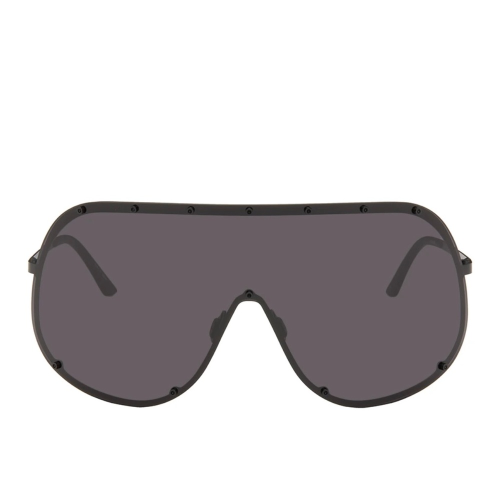 Rick Owens Black Shield Sunglasses